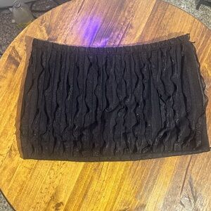 SHEIN Black Textured Mini Skirt